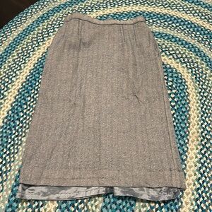 Vintage Pendleton Gray Blue Tweed Pencil Skirt